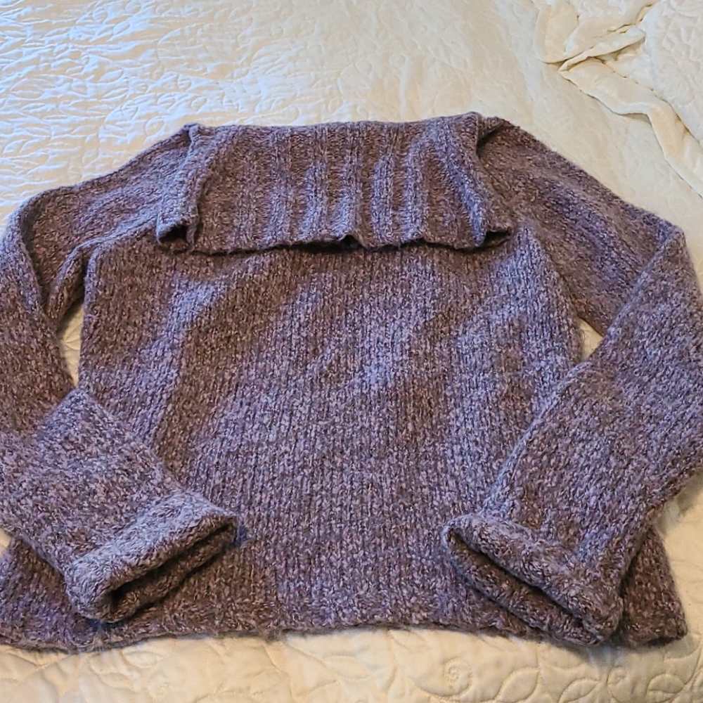 Loft knit wool blend turtleneck sweater